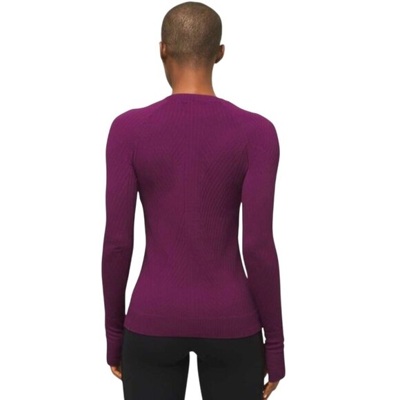 Lululemon NWT* Rest Less Long Sleeve Pullover Marvel Plum (discoloration) Size 2 - Picture 4 of 8